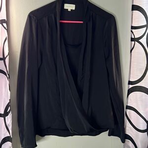 Melloday wrap style, blouse, size large